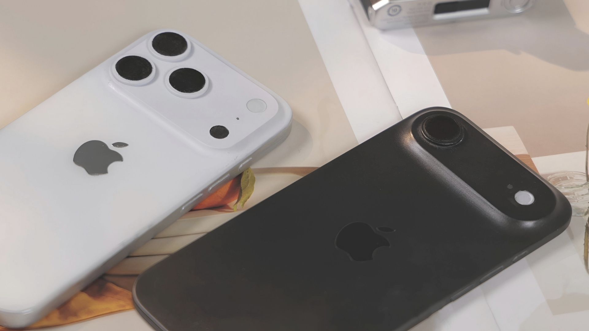 3D printed mockups of the iPhone 17 Pro and iPhone 17 Air shared by Majin Bu on X