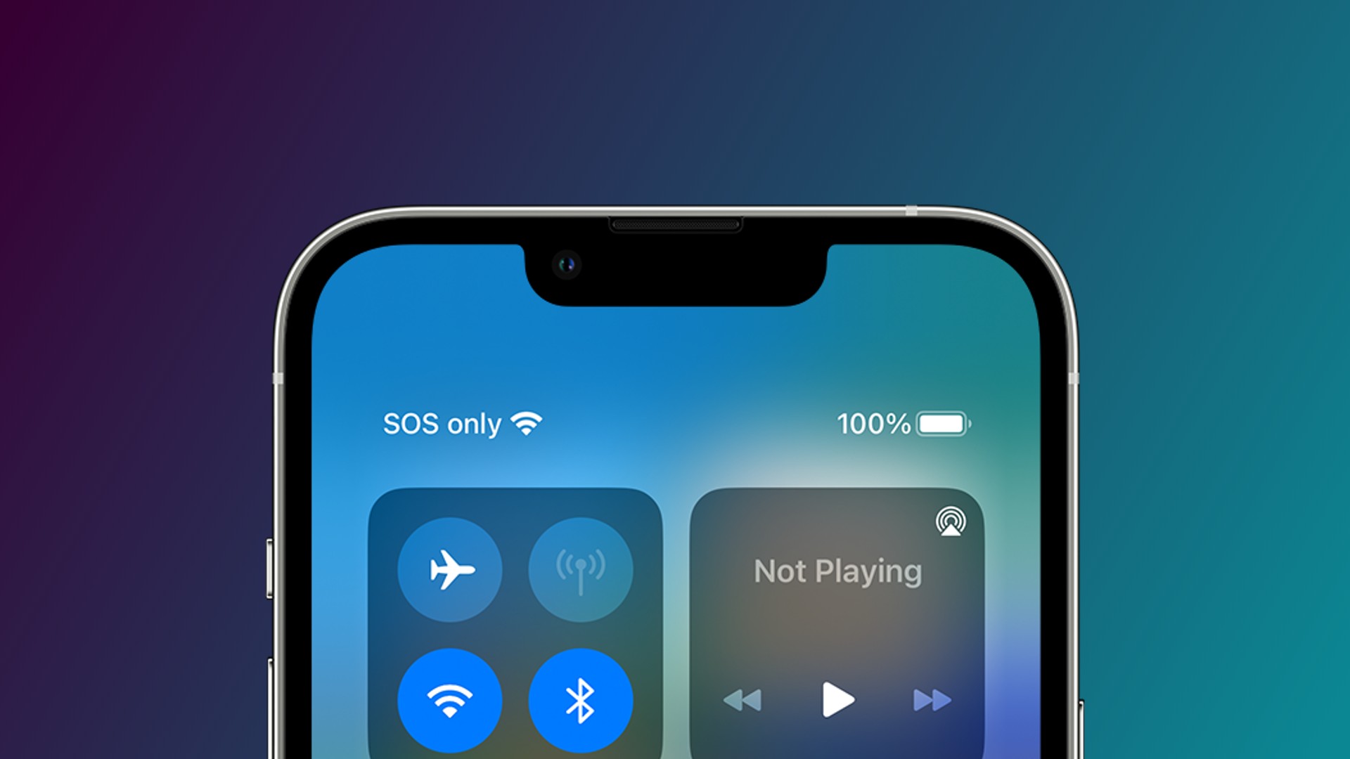 iPhone showing SOS cellular signal warning